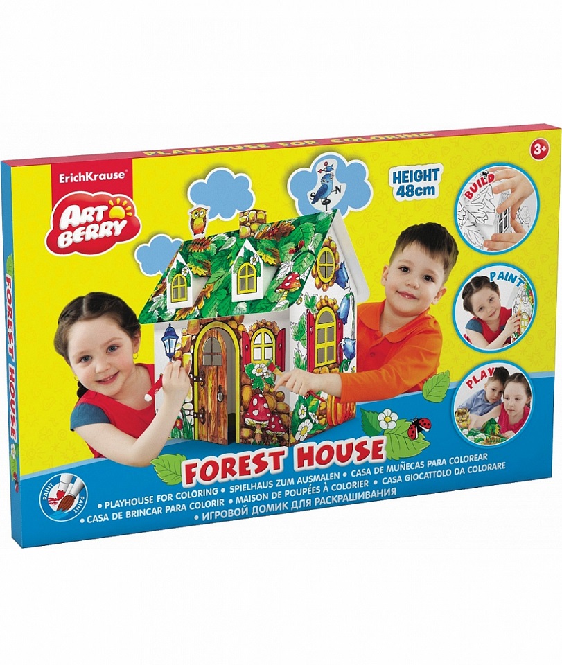 Домик игровой для раскрашивания - Лесной Дом/Forest house  